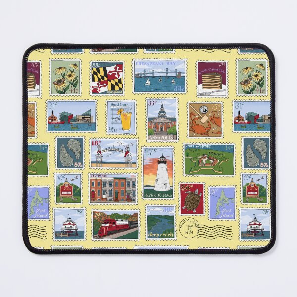 Item preview, Maryland Stamps Illustration - Yellow designed and sold by Elizabeth Weglein.