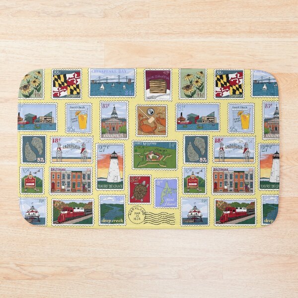 Item preview, Maryland Stamps Illustration - Yellow designed and sold by Elizabeth Weglein.
