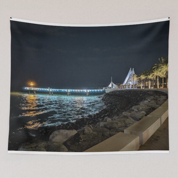 Item preview, Calm Night by the Sea in Kuwait City designed and sold by Photogenic Snap.