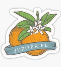 Jupiter, Florida Orange Logo Sticker