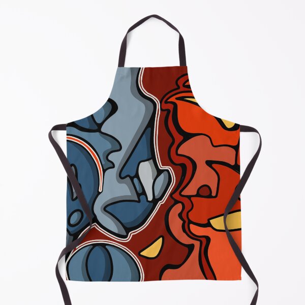 Item preview, Abstract Figurative Faces Art, Bold Red Modern Graphic Illustration Print designed and sold by Jacob Hokanson.