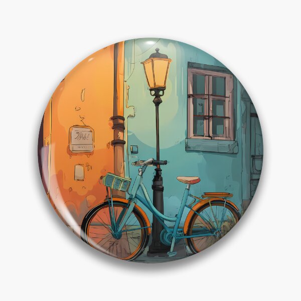 Item preview, Bike Charming Landscapes Whimsical Characters Colorful Art Design designed and sold by ART ATTACK ZONE.