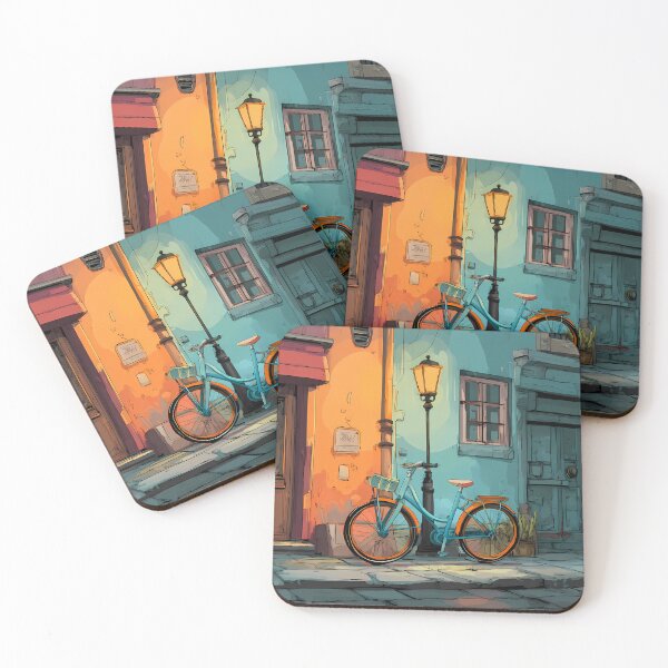 Item preview, Bike Charming Landscapes Whimsical Characters Colorful Art Design designed and sold by ART ATTACK ZONE.