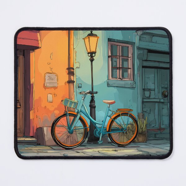 Item preview, Bike Charming Landscapes Whimsical Characters Colorful Art Design designed and sold by ART ATTACK ZONE.