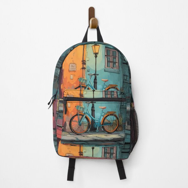 Item preview, Bike Charming Landscapes Whimsical Characters Colorful Art Design designed and sold by ART ATTACK ZONE.