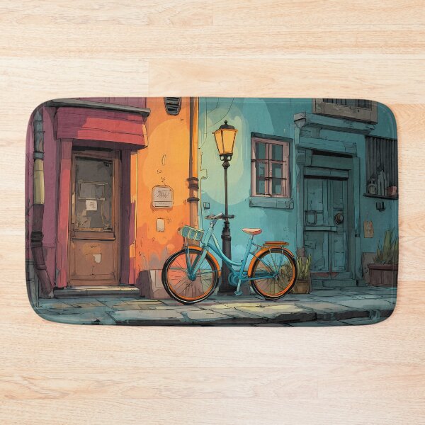 Item preview, Bike Charming Landscapes Whimsical Characters Colorful Art Design designed and sold by ART ATTACK ZONE.