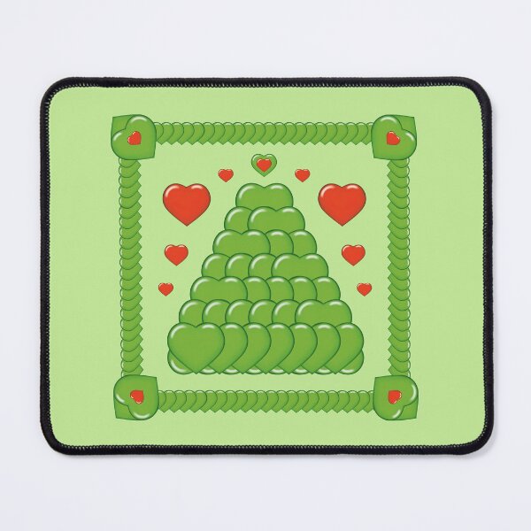 Item preview, Pattern of green and red hearts designed and sold by Cherevan.
