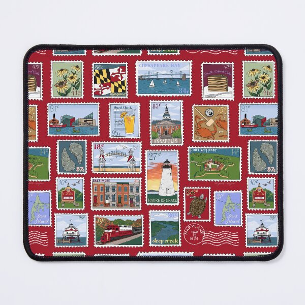 Item preview, Maryland Stamps Illustration - Red designed and sold by Elizabeth Weglein.