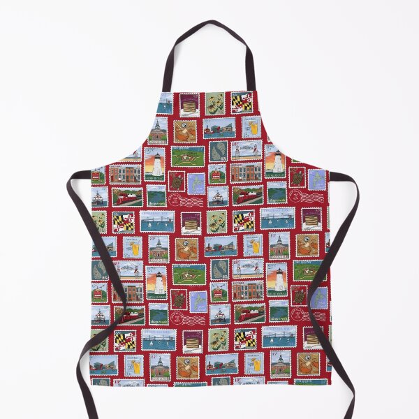 Item preview, Maryland Stamps Illustration - Red designed and sold by Elizabeth Weglein.