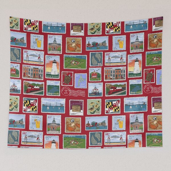 Item preview, Maryland Stamps Illustration - Red designed and sold by Elizabeth Weglein.