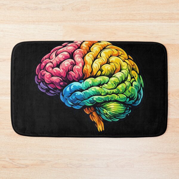 Item preview, Psychedelic Artistic Brain, Colorful Brain Art, Creative Neuroscience Sticker designed and sold by DrizzyV.
