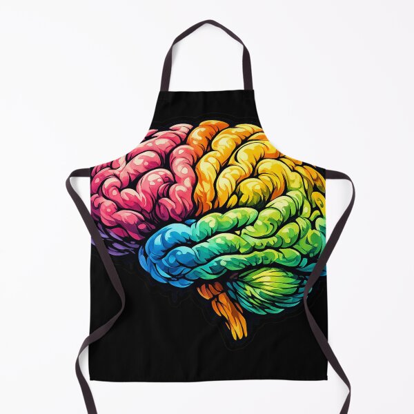 Item preview, Psychedelic Artistic Brain, Colorful Brain Art, Creative Neuroscience Sticker designed and sold by DrizzyV.