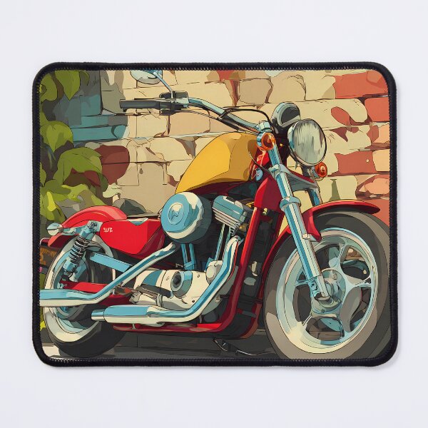 Item preview, Motorcycle Charming Landscapes Whimsical Characters Colorful Art Design designed and sold by ART ATTACK ZONE.