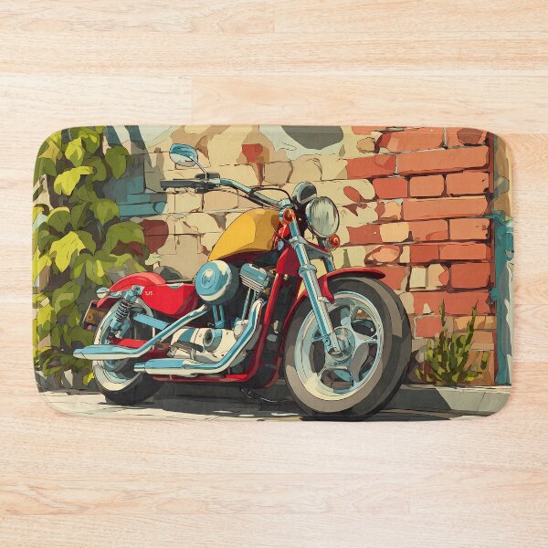 Item preview, Motorcycle Charming Landscapes Whimsical Characters Colorful Art Design designed and sold by ART ATTACK ZONE.