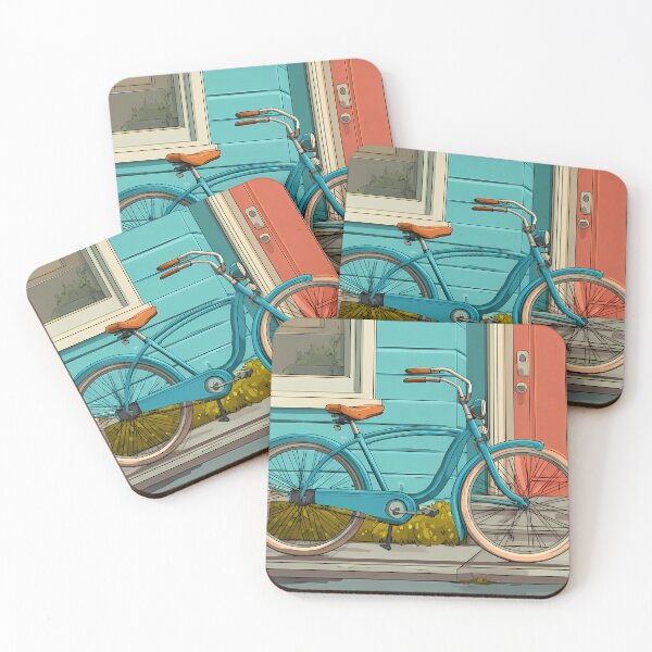 Item preview, Old Bike Landscapes Whimsical Characters Colorful Art Design designed and sold by ART ATTACK ZONE.