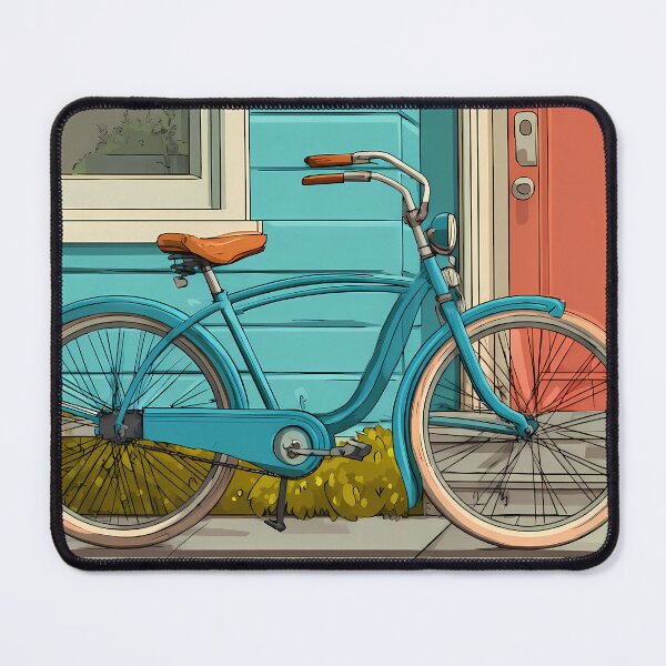 Item preview, Old Bike Landscapes Whimsical Characters Colorful Art Design designed and sold by ART ATTACK ZONE.