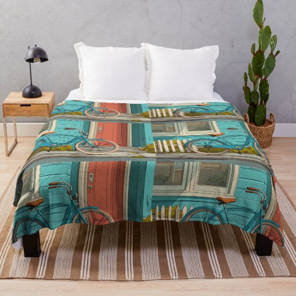 Item preview, Old Bike Landscapes Whimsical Characters Colorful Art Design designed and sold by ART ATTACK ZONE.