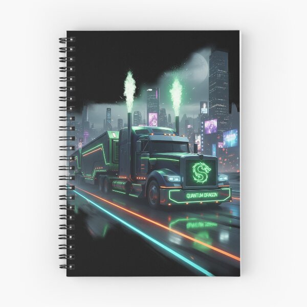 Item preview, Quantum Dragon Cyberpunk Green Neon Truck designed and sold by BounoWorld.