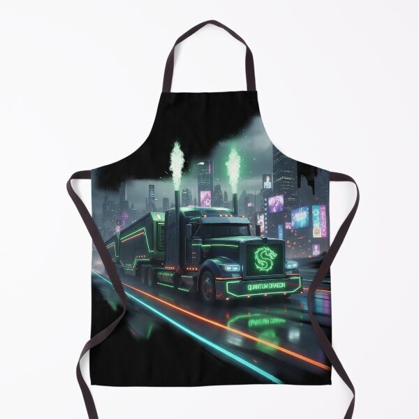 Item preview, Quantum Dragon Cyberpunk Green Neon Truck designed and sold by BounoWorld.
