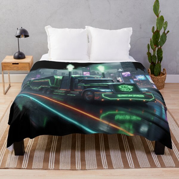 Item preview, Quantum Dragon Cyberpunk Green Neon Truck designed and sold by BounoWorld.