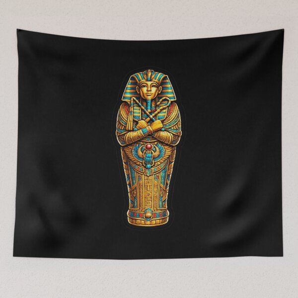 Item preview, Illustrated Egyptian Sarcophagus, Ancient Egyptian Art, Mystic Pharaoh Sticker designed and sold by DrizzyV.