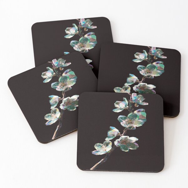Item preview, Crystal Prism Blossom Art Sticker | Faceted Gemstone Cherry Blossom Branch Illustration | Iridescent Geometric Floral Aesthetic designed and sold by ZChrome.