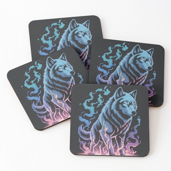 Item preview, Ethereal Flame Wolf – Mystic Fantasy Spirit designed and sold by myforestfog.
