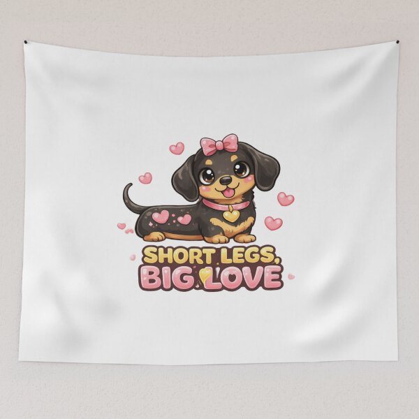 Item preview, Short Legs, Big Love - funny dachshund designed and sold by RiTaMerch.
