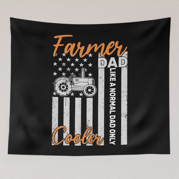 Item preview, Farmer Dad Cooler Tractor Patriotic designed and sold by KroghDs.