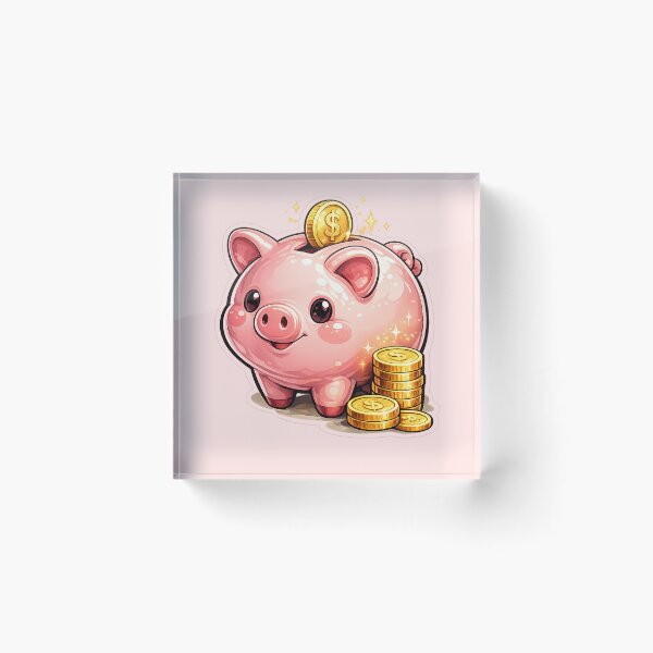 Item preview, Artistic Piggy Bank, Creative Piggy Bank, Finance and Savings Sticker designed and sold by DrizzyV.