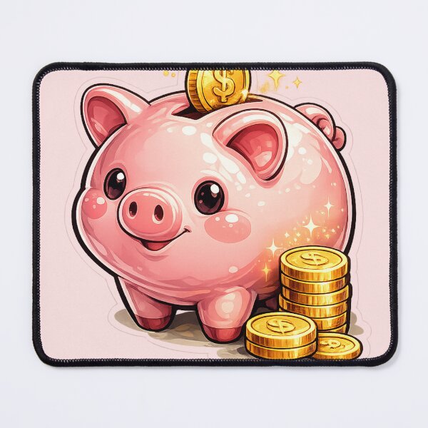 Item preview, Artistic Piggy Bank, Creative Piggy Bank, Finance and Savings Sticker designed and sold by DrizzyV.