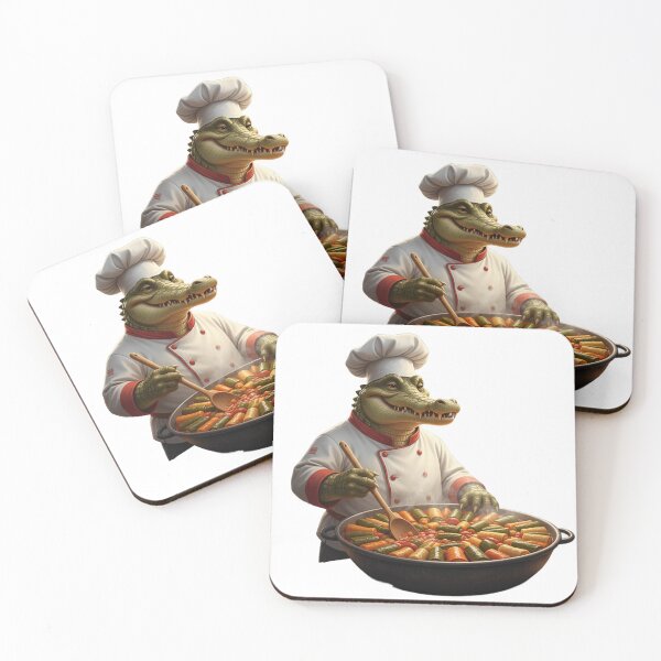 Item preview, Crocodile Chef: Master of Stuffed Veggies – Funny Egyptian Mahshi Cooking Art designed and sold by Fatomfatom.