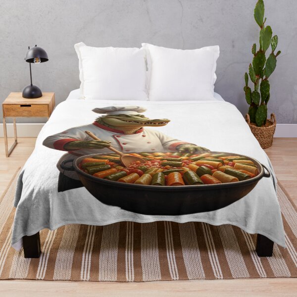 Item preview, Crocodile Chef: Master of Stuffed Veggies – Funny Egyptian Mahshi Cooking Art designed and sold by Fatomfatom.