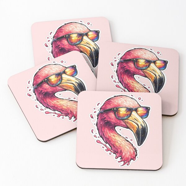 Item preview, Cool Flamingo with Sunglasses, Pink Flamingo Stylish, Fun Summer Sticker designed and sold by DrizzyV.
