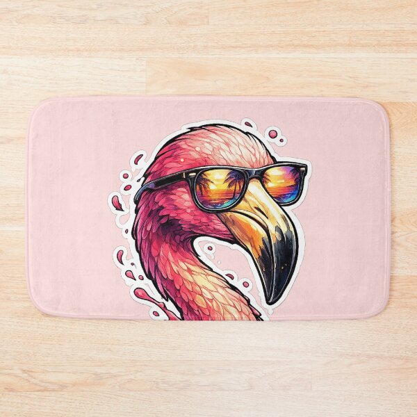 Item preview, Cool Flamingo with Sunglasses, Pink Flamingo Stylish, Fun Summer Sticker designed and sold by DrizzyV.