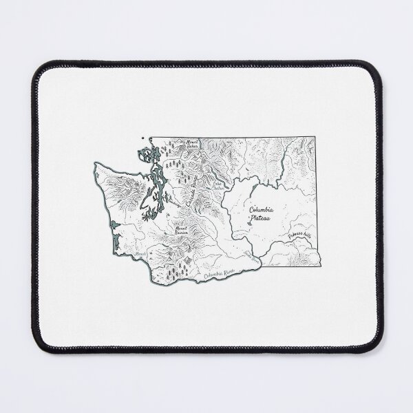 Item preview, Washington Illustrated Map – Hand-Drawn Rivers & Nature Adventure Sketch designed and sold by Paper Drip.