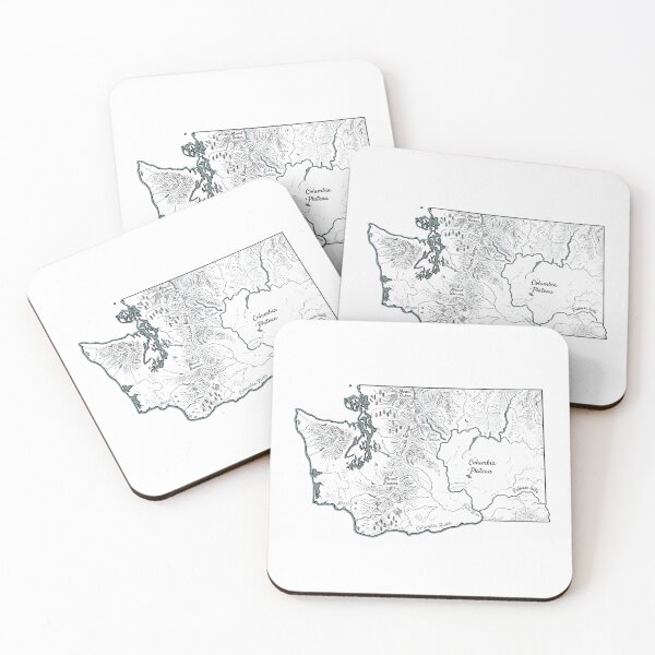 Item preview, Washington Illustrated Map – Hand-Drawn Rivers & Nature Adventure Sketch designed and sold by Paper Drip.