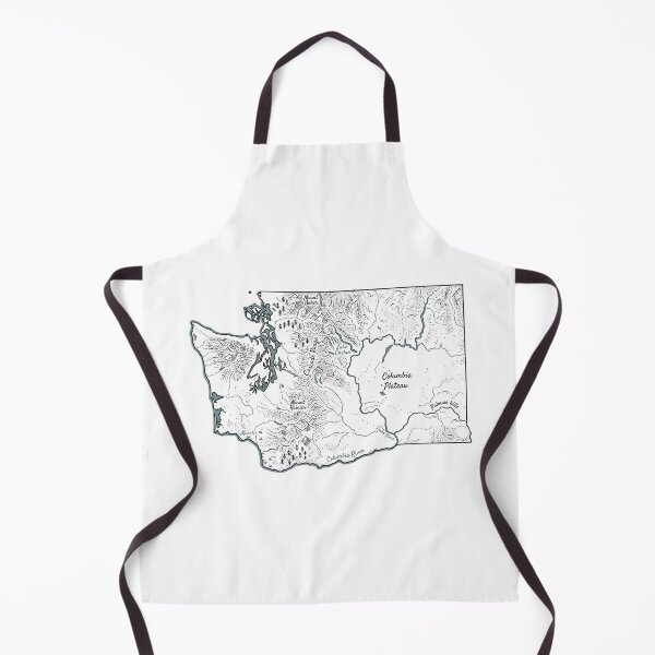 Item preview, Washington Illustrated Map – Hand-Drawn Rivers & Nature Adventure Sketch designed and sold by Paper Drip.