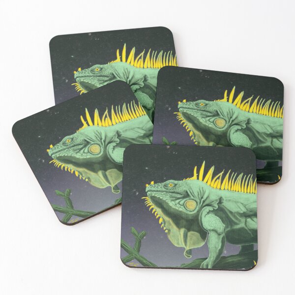 Item preview, Green Iguana Art Print, Realistic Reptile Illustration, Wildlife Nature Wall Art designed and sold by Jacob Hokanson.