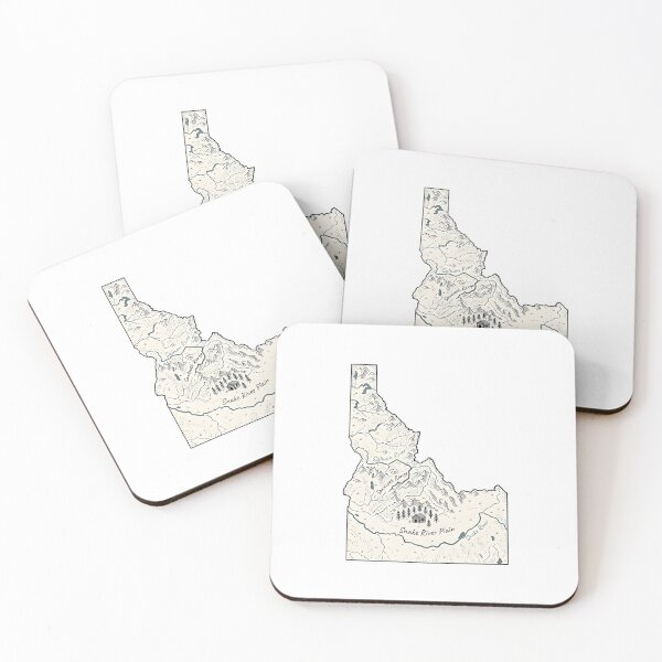 Item preview, Idaho Illustrated Map – Hand-Drawn Rivers & Nature Adventure Sketch designed and sold by Paper Drip.
