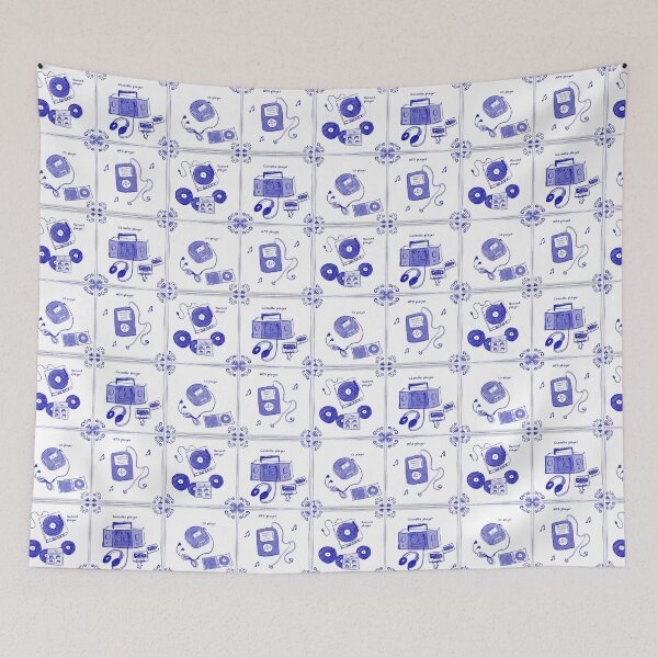 Item preview, Tunes Through Time in Blue designed and sold by The Sketchlight.