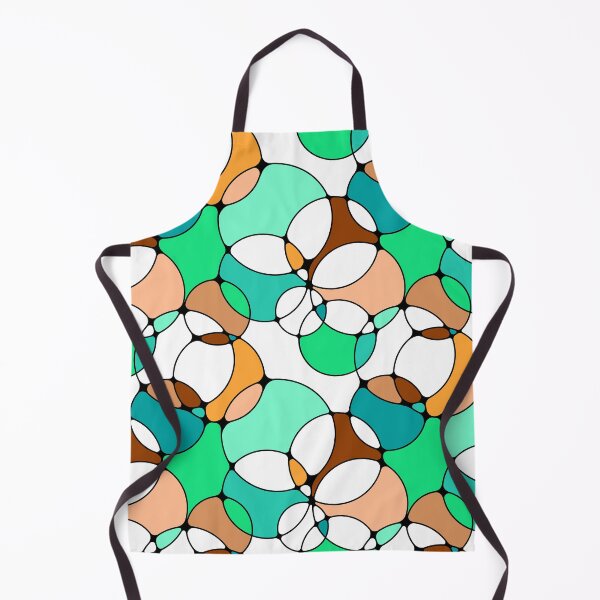 Item preview, Neurographic Joy Abstract Overlapping Shapes Green Orange Peach Brown designed and sold by thecolorbirdie.