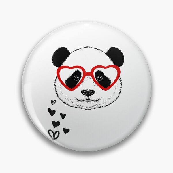 Item preview, Panda Heart Glasses Love Animal Valentine designed and sold by salmzouriart.