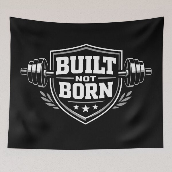 Item preview, Built Not Born – Gym Motivation Strength Design designed and sold by wanado.