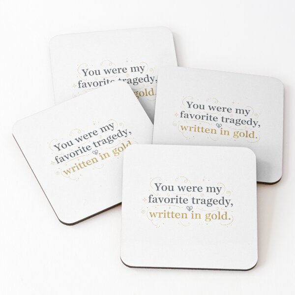 Item preview, Golden Tragedy - Romantic Calligraphy Quote Art 2 designed and sold by shy8.