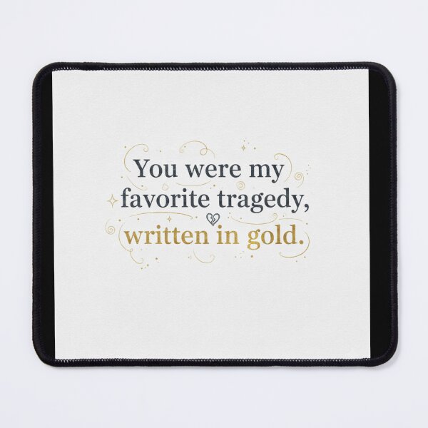 Item preview, Golden Tragedy - Romantic Calligraphy Quote Art 2 designed and sold by shy8.