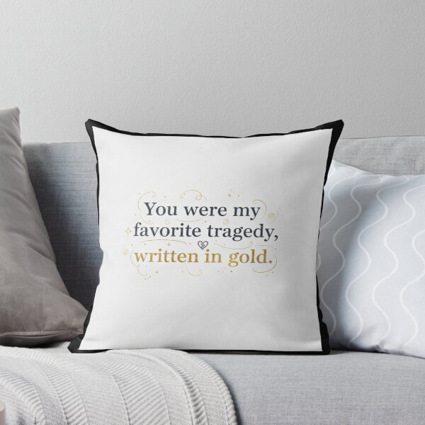 Item preview, Golden Tragedy - Romantic Calligraphy Quote Art 2 designed and sold by shy8.