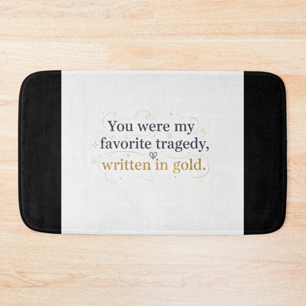 Item preview, Golden Tragedy - Romantic Calligraphy Quote Art 2 designed and sold by shy8.