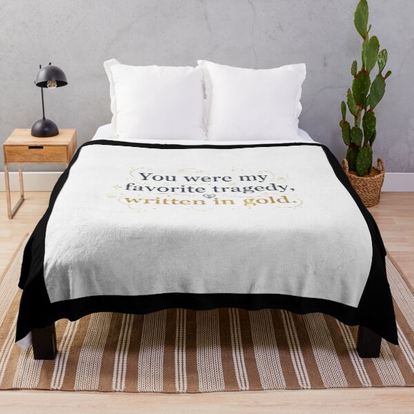 Item preview, Golden Tragedy - Romantic Calligraphy Quote Art 2 designed and sold by shy8.