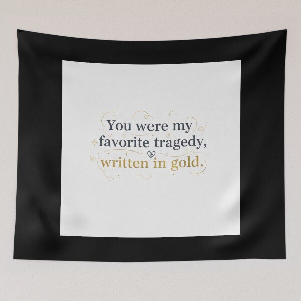 Item preview, Golden Tragedy - Romantic Calligraphy Quote Art 2 designed and sold by shy8.